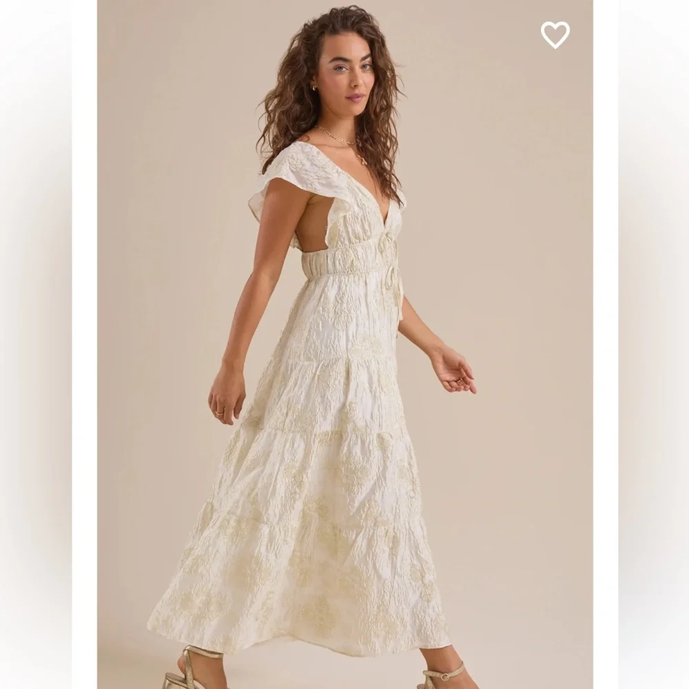 Altar’d State New with Tags Athena Shimmer Maxi Dress_3